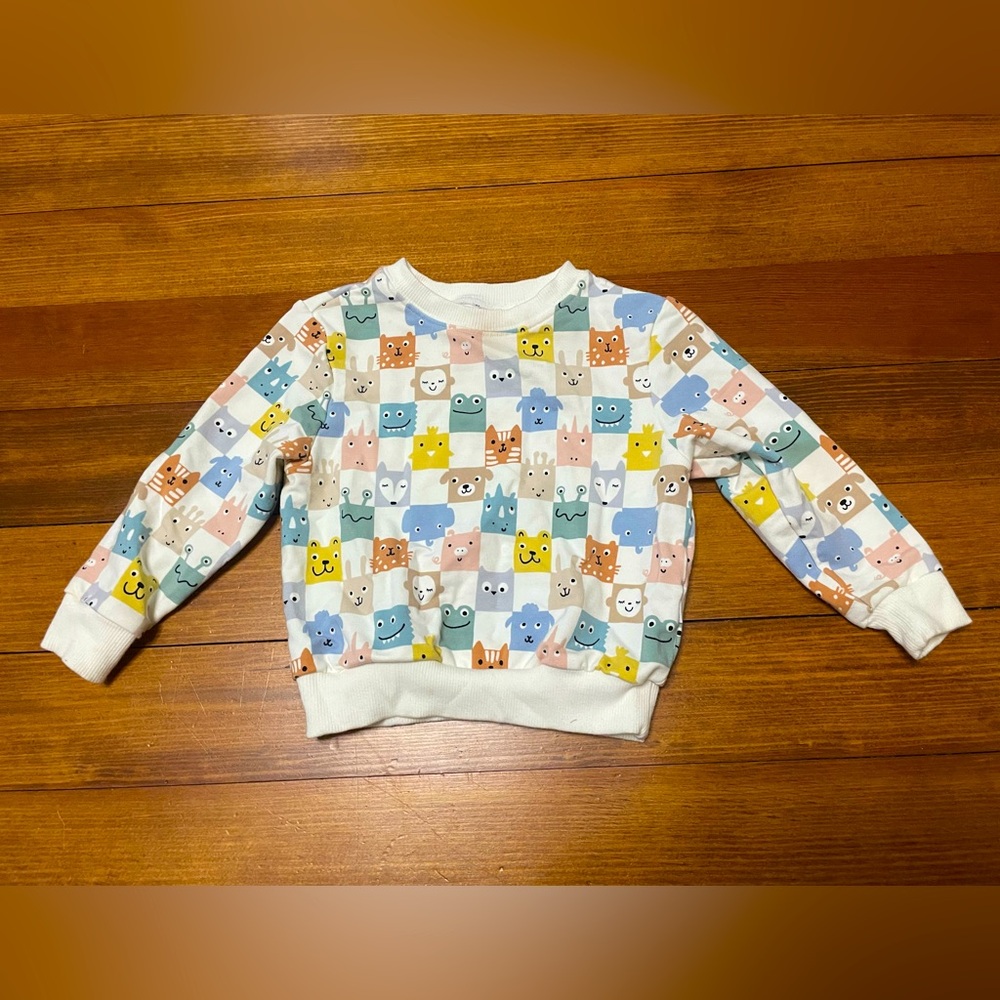 Little Sleepies Play Check Mates Sweatshirt Size 12-18 Months